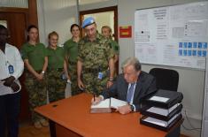 Генерални секретар УН посетио српску војну болницу у Бангију